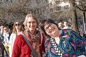 SID-Präsidentin elect Susanne Bolduan und Social Media Beauftragte Rochsane Mentes 
